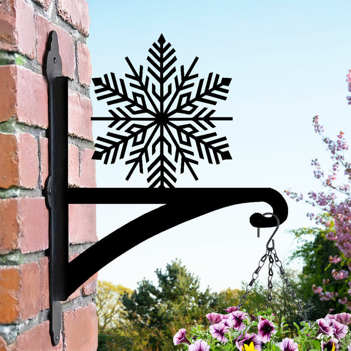 Metall Pflanzenständer mit Schneeflocken-Motiv für Weihnachten