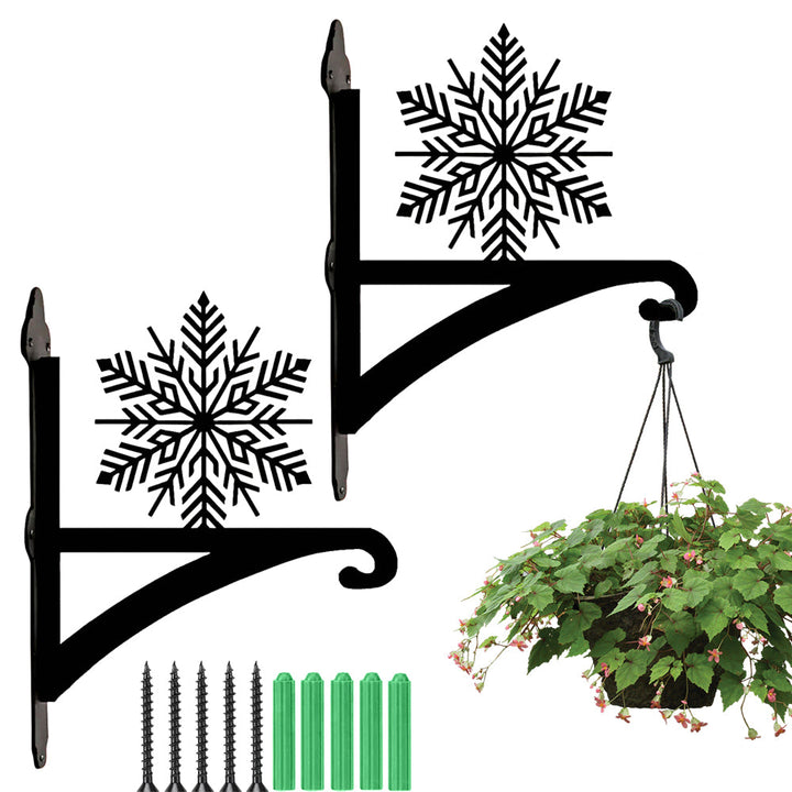 Metall Pflanzenständer mit Schneeflocken-Motiv für Weihnachten