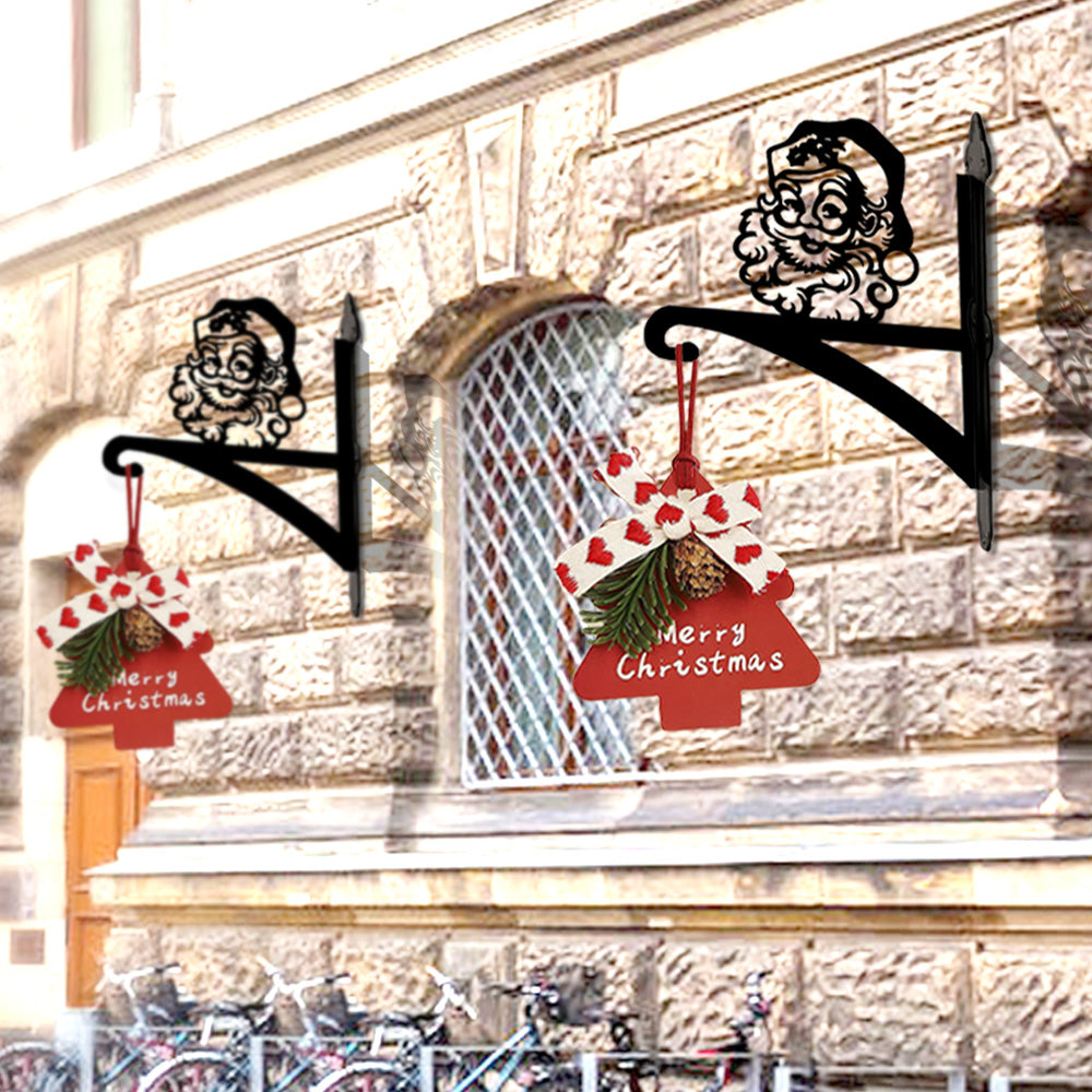 Metall Pflanzenständer mit Weihnachtsmann-Hängebügel