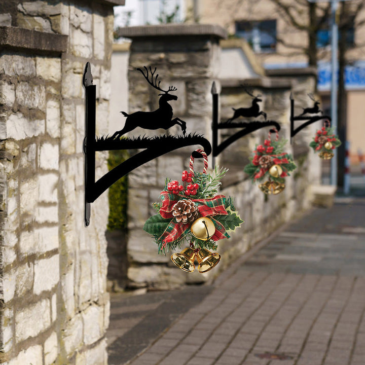 Metall Pflanzenständer mit Weihnachts-Hirschen und Hängebügel