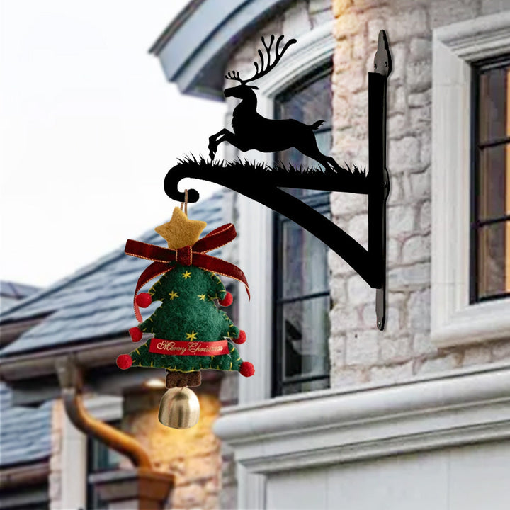 Metall Pflanzenständer mit Weihnachts-Hirschen und Hängebügel