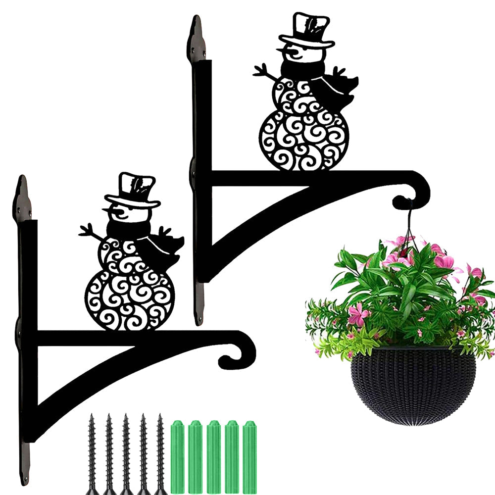 Metall Pflanzenständer mit Schneemann-Design für Weihnachten