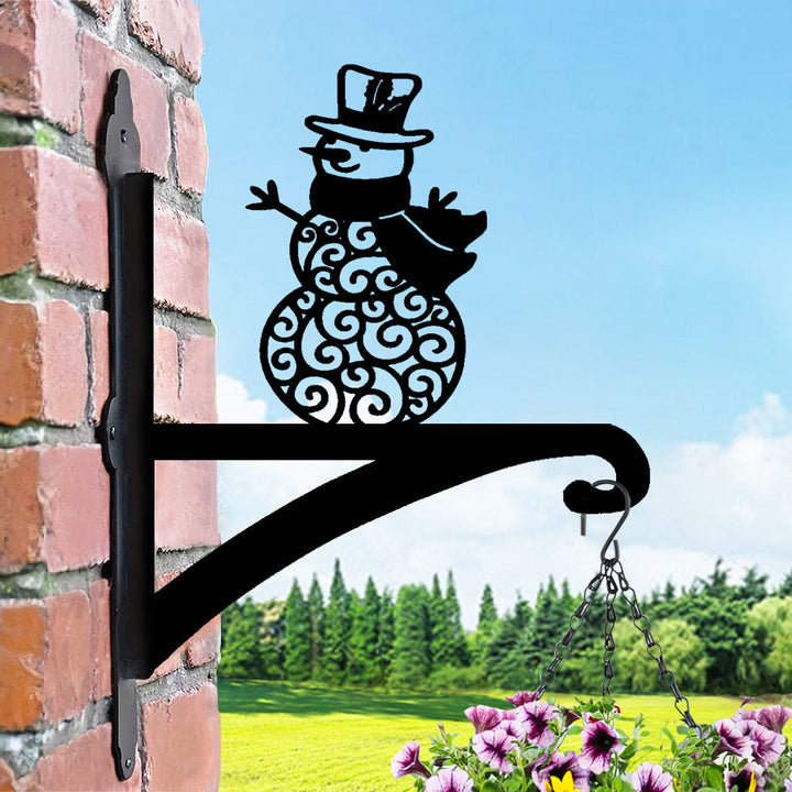 Metall Pflanzenständer mit Schneemann-Design für Weihnachten