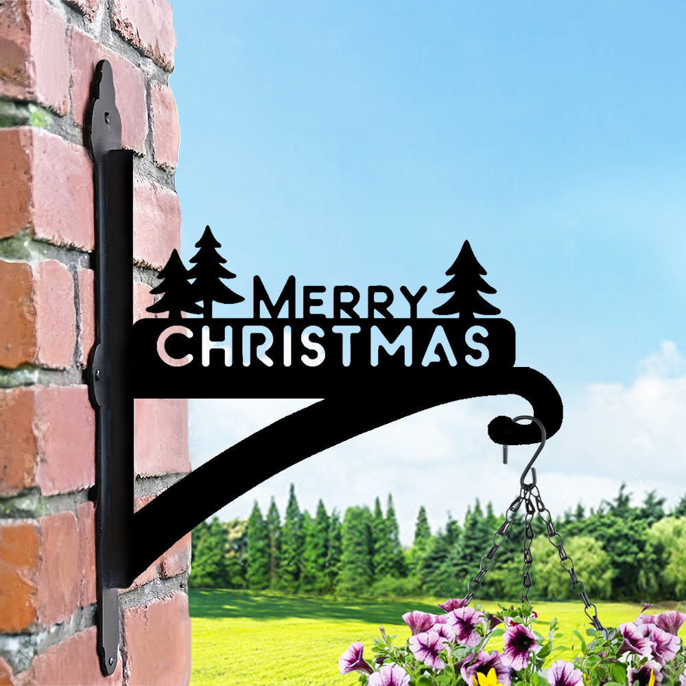 Metall Pflanzenständer mit Hängebügel – Frohe Weihnachten