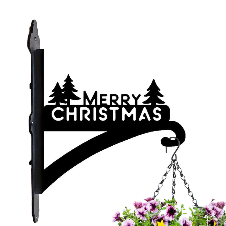 Metall Pflanzenständer mit Hängebügel – Frohe Weihnachten