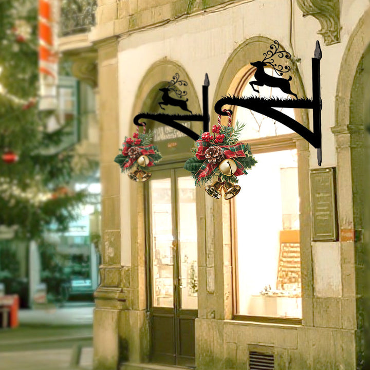 Metall Pflanzenständer mit Weihnachts-Hirsch-Motiv
