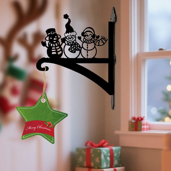 Metall Pflanzenständer Schneemann für Weihnachten