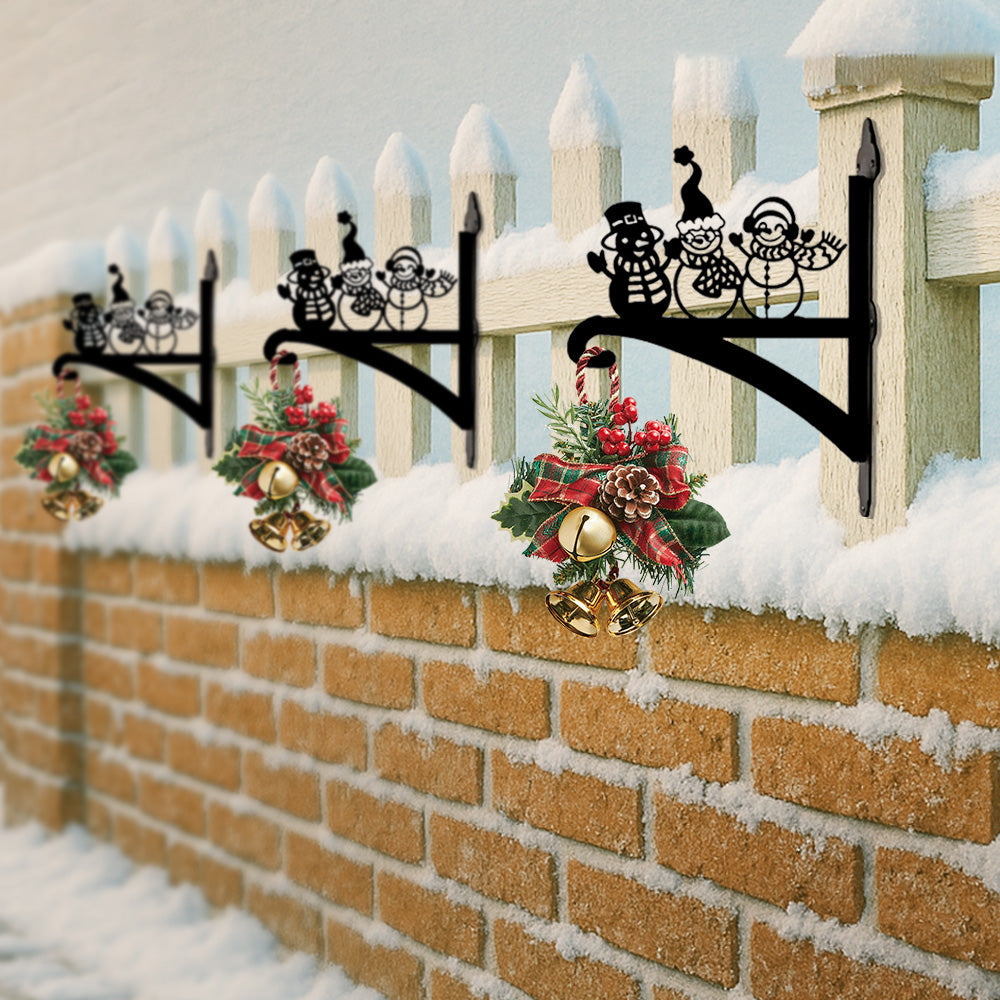 Metall Pflanzenständer Schneemann für Weihnachten