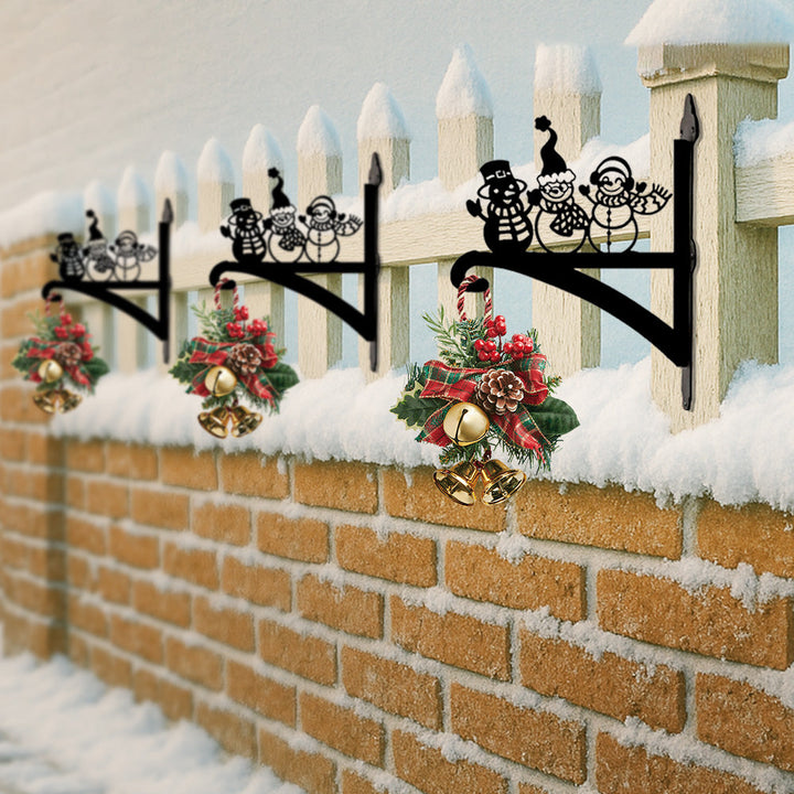 Metall Pflanzenständer Schneemann für Weihnachten