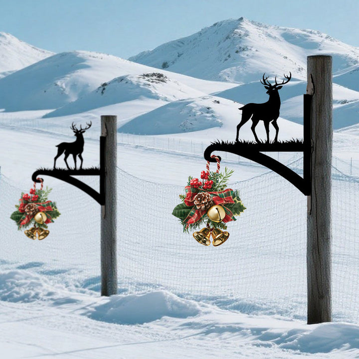 Metall Pflanzenständer mit Weihnachts-Hirsch-Motiv