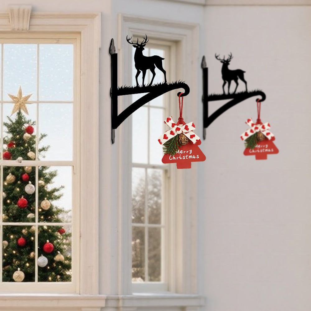 Metall Pflanzenständer mit Weihnachts-Hirsch-Motiv