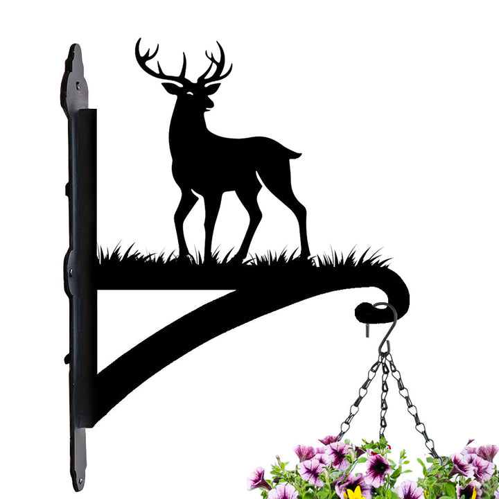 Metall Pflanzenständer mit Weihnachts-Hirsch-Motiv