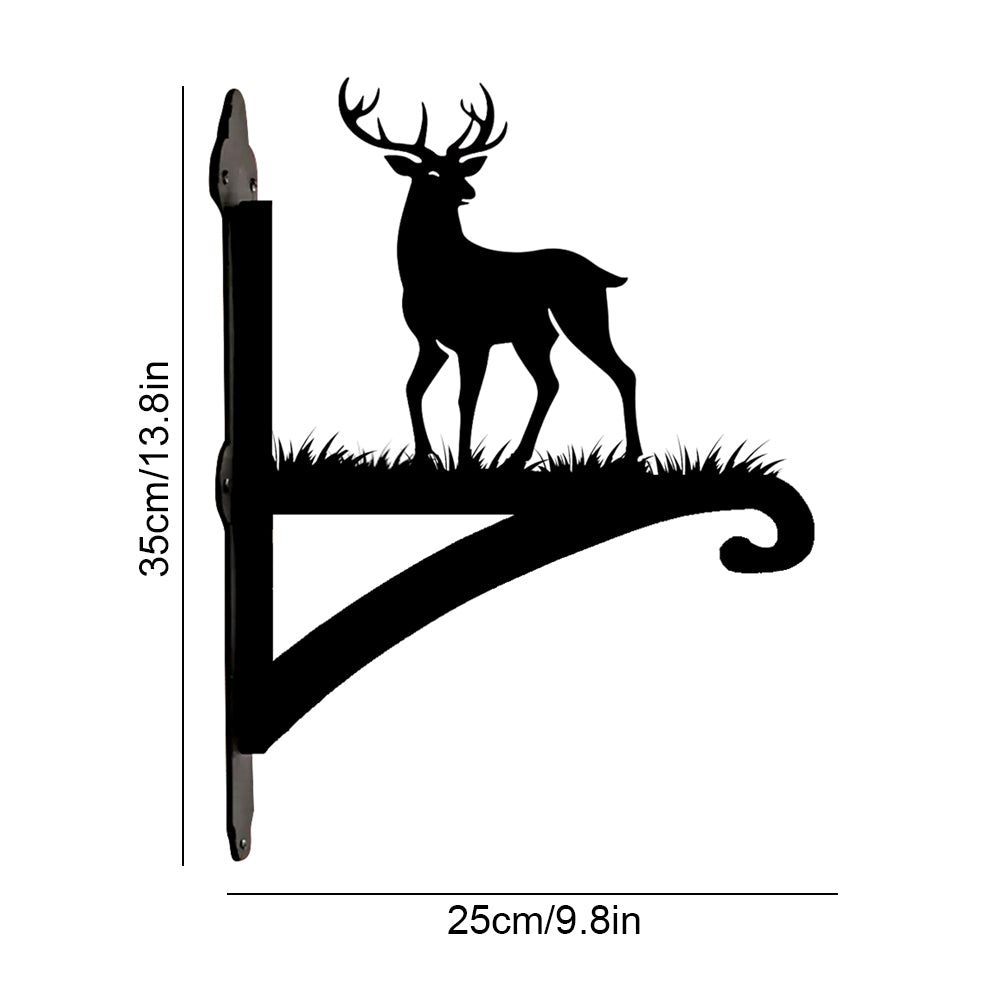 Metall Pflanzenständer mit Weihnachts-Hirsch-Motiv
