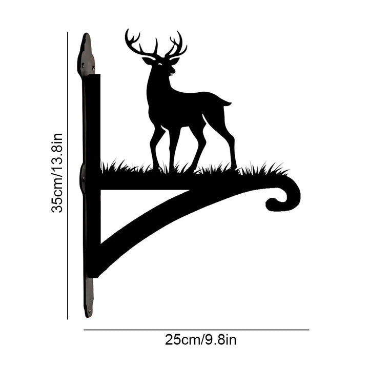 Metall Pflanzenständer mit Weihnachts-Hirsch-Motiv