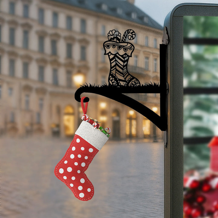 Metall Pflanzenständer mit Weihnachts-Socken-Hängebügel