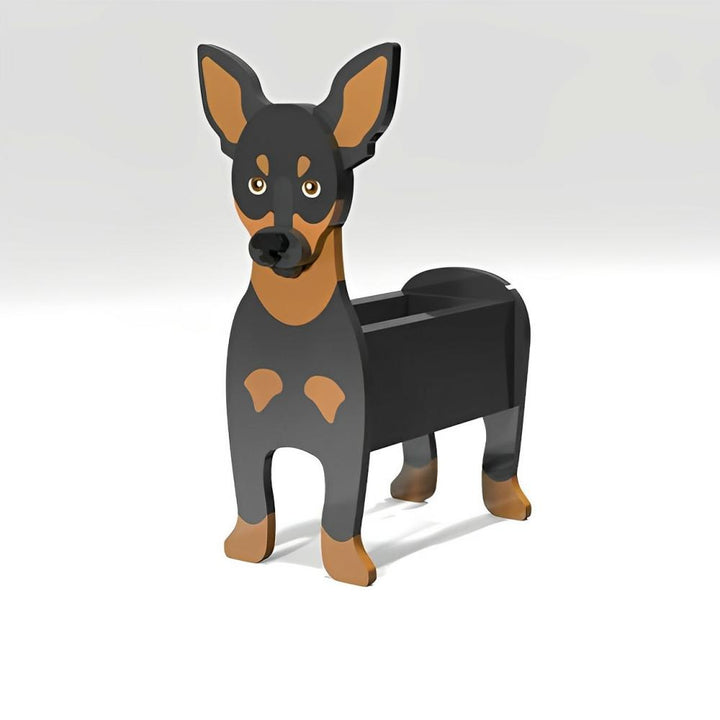 Mini-Dobermann Pflanztopf