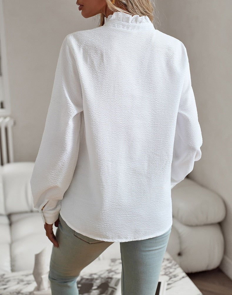 Edith | Elegante Bluse mit zauberhaften Rüschen