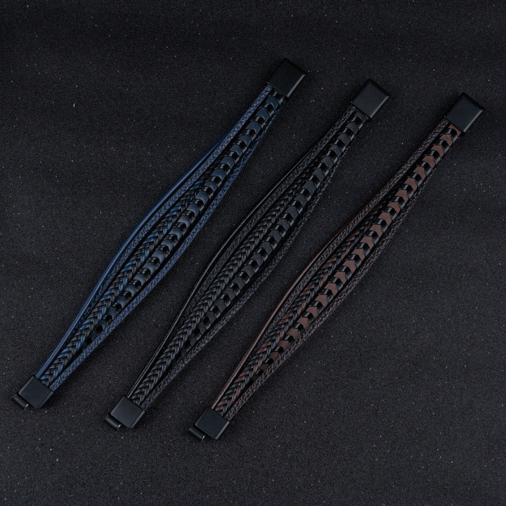 Ragnar Band – Geflochtenes Wikingerarmband aus Leder