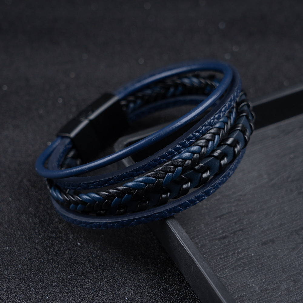 Ragnar Band – Geflochtenes Wikingerarmband aus Leder