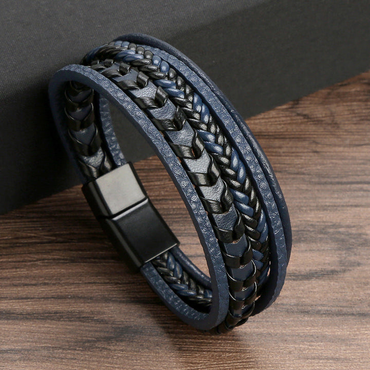 Ragnar Band – Geflochtenes Wikingerarmband aus Leder