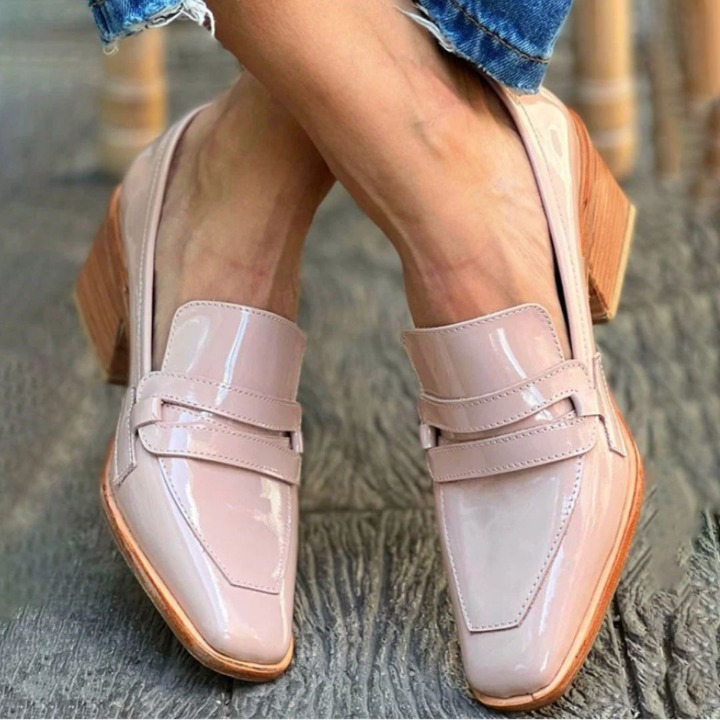 Yara™ | Pink Leather Loafers