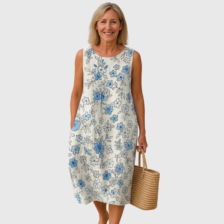 Cavell™ – Sommerkleid mit Lebhaftem Blumenmuster & Bequemer Passform