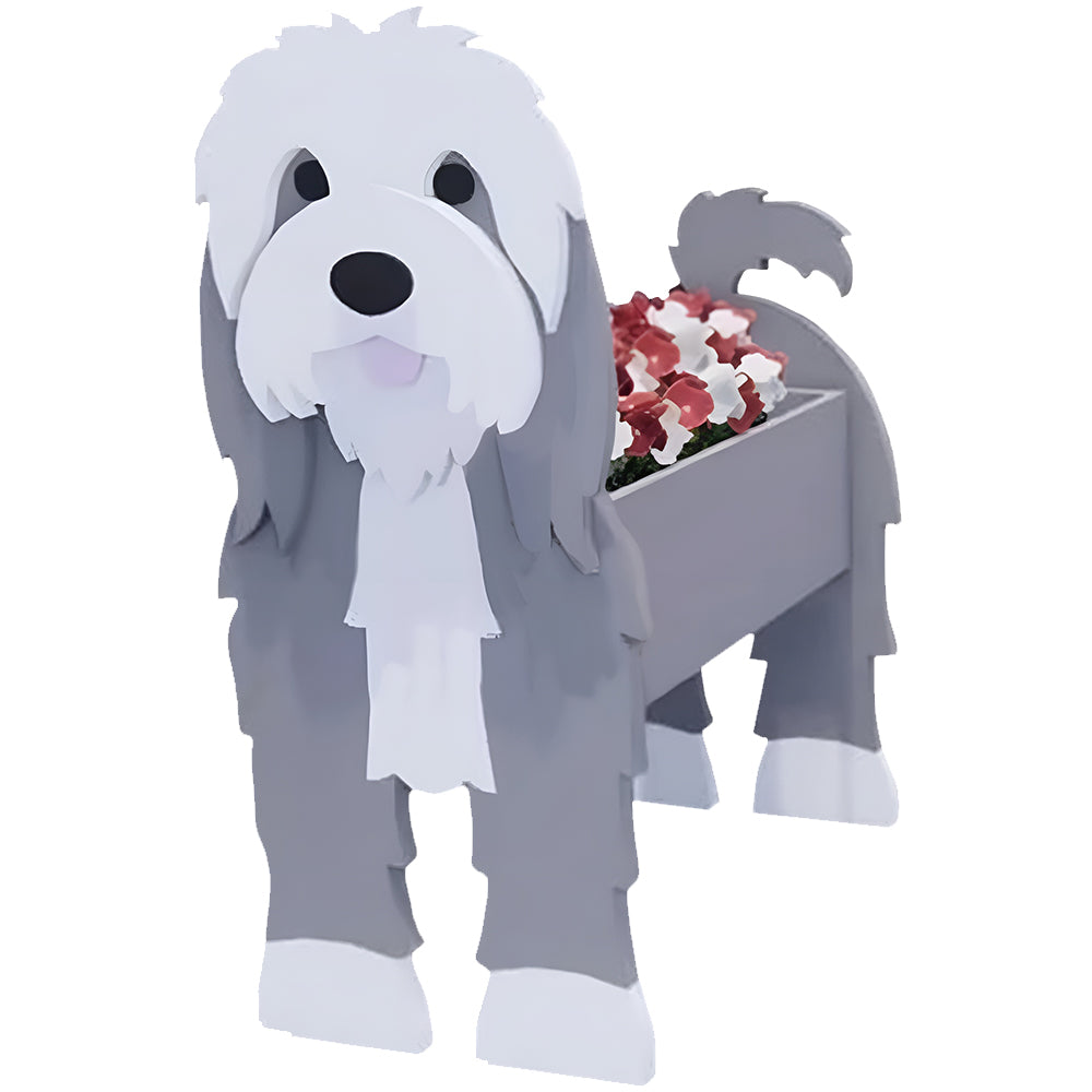 Bearded Collie Planter