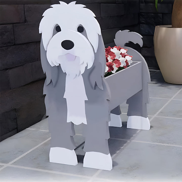 Bearded Collie Planter