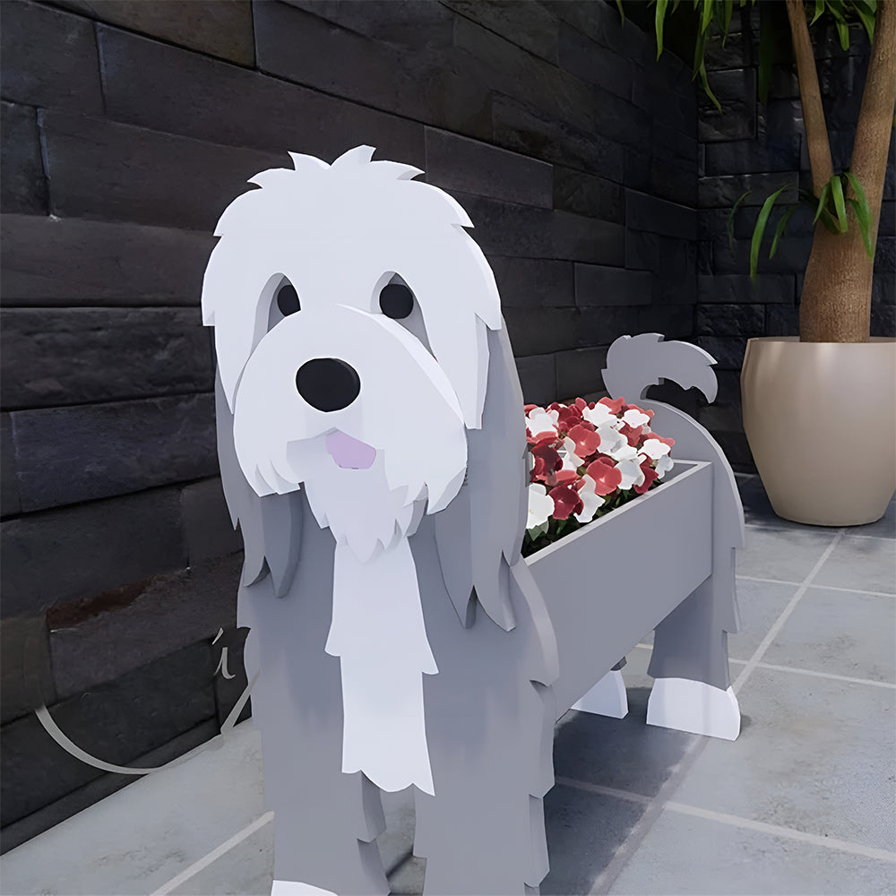Bearded Collie Planter