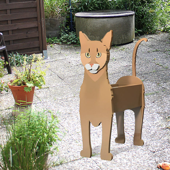 Abessinische Katze Blumentopf