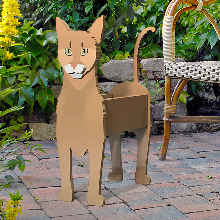 Abessinische Katze Blumentopf