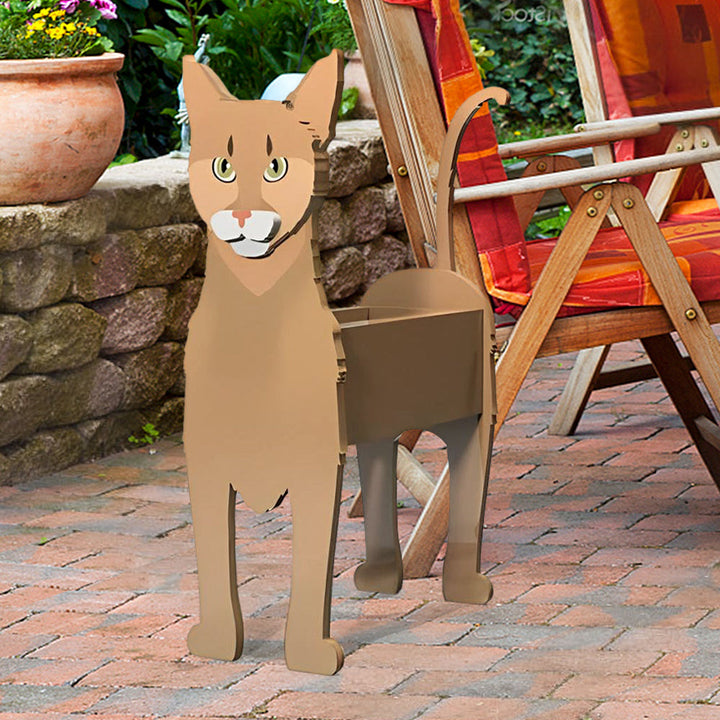 Abessinische Katze Blumentopf