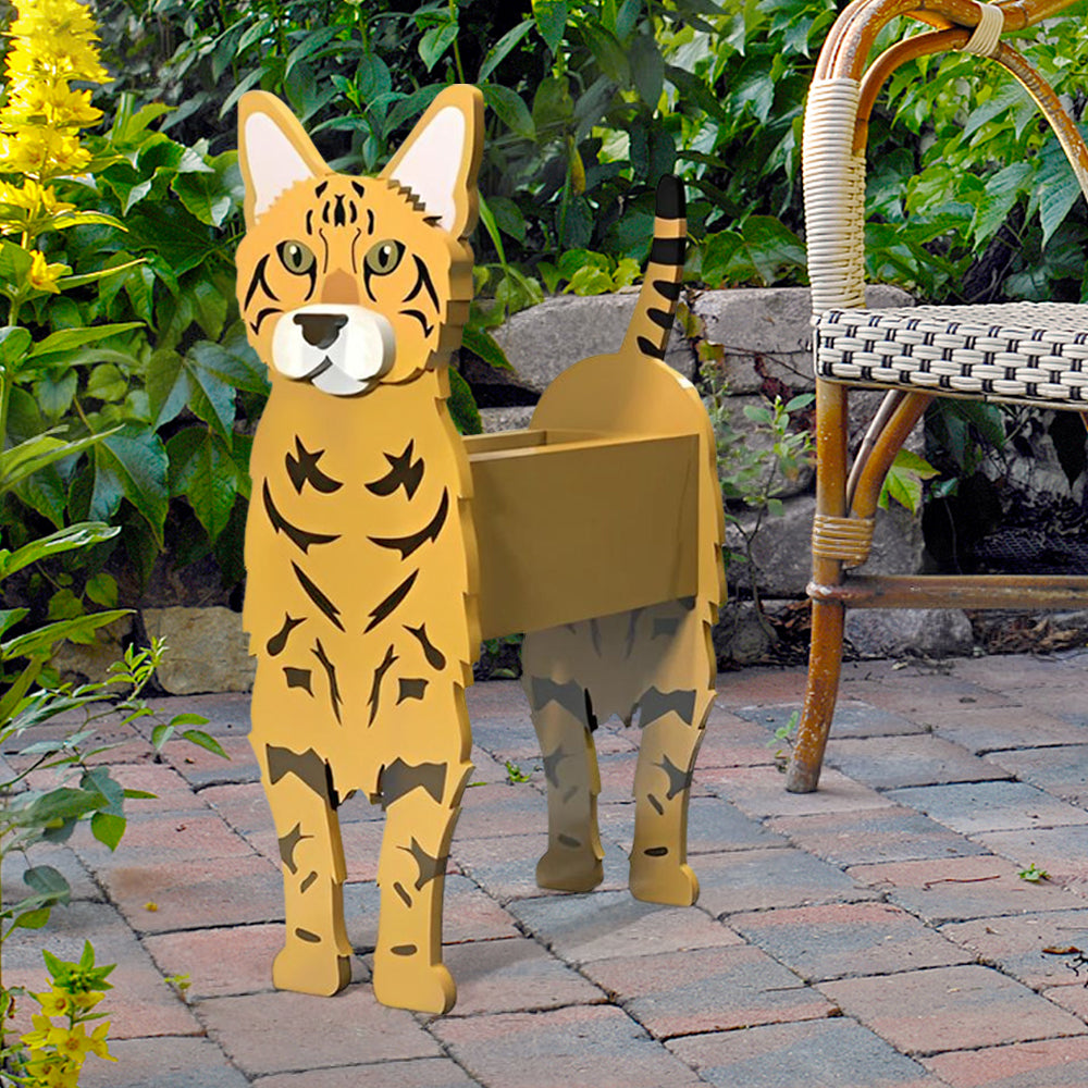 Bengal Cat Flower Pot