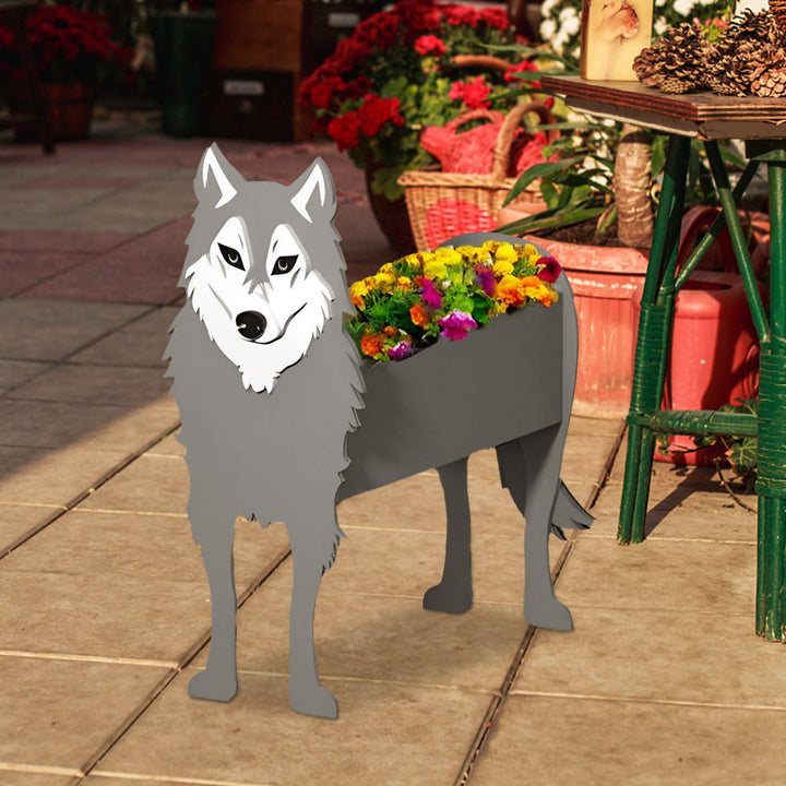 Grauer Wolf Pflanzgefäß