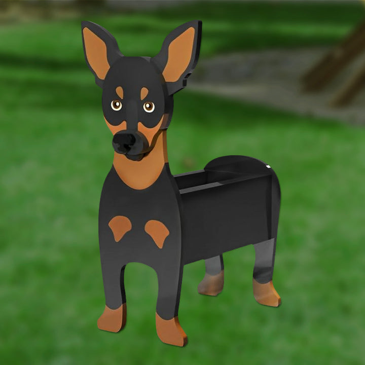 Mini-Dobermann Pflanztopf