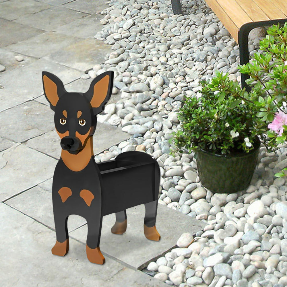 Mini-Dobermann Pflanztopf