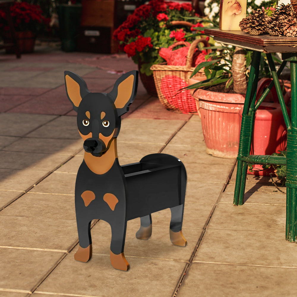 Mini-Dobermann Pflanztopf