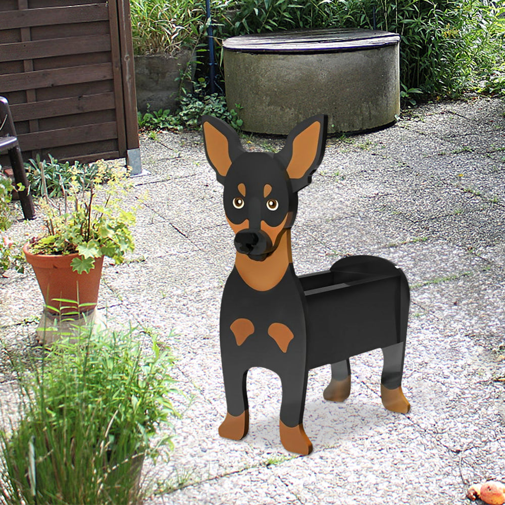 Mini-Dobermann Pflanztopf