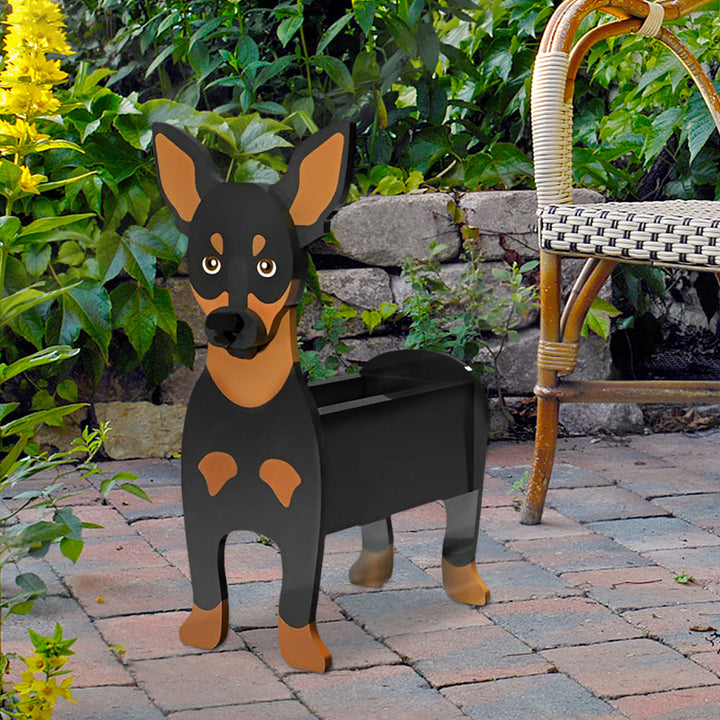 Mini-Dobermann Pflanztopf