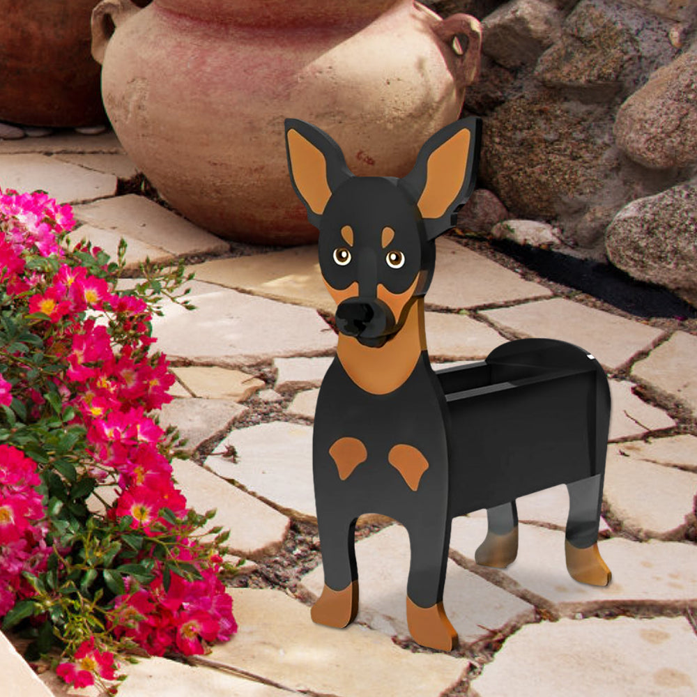 Mini-Dobermann Pflanztopf