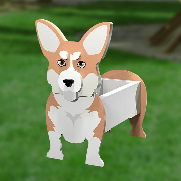 Corgi-Themed Flower Pot