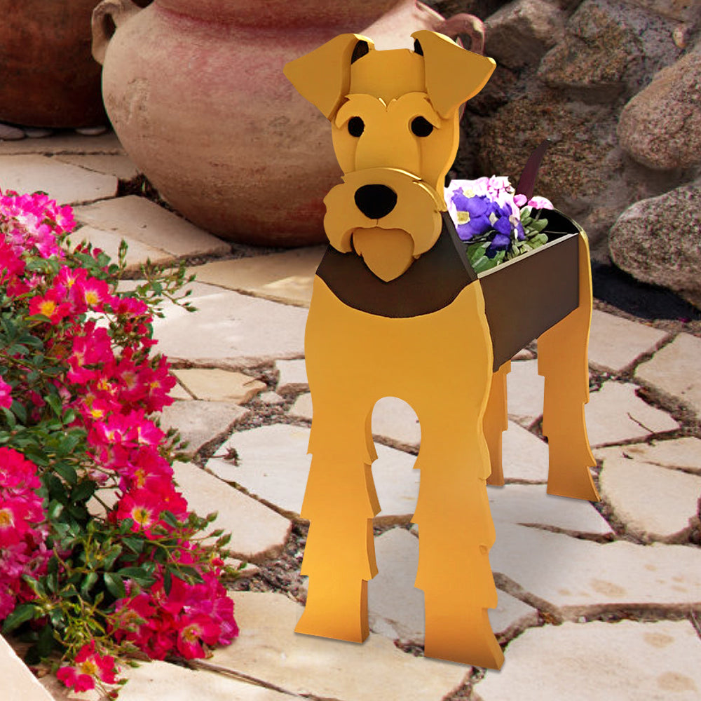 Airedale Terrier Blumenpot