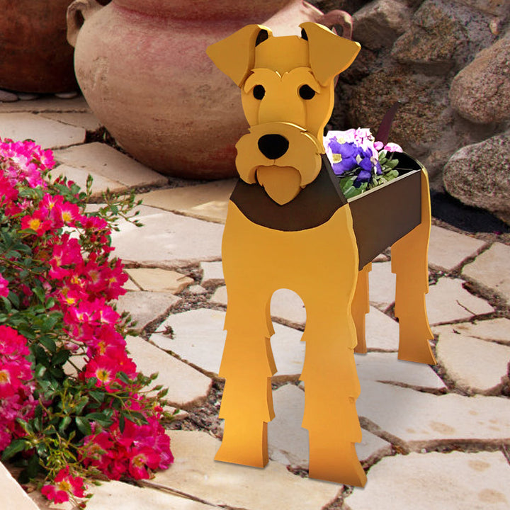 Airedale Terrier Blumenpot