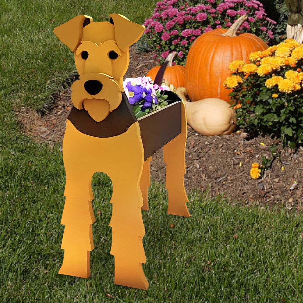 Airedale Terrier Blumenpot