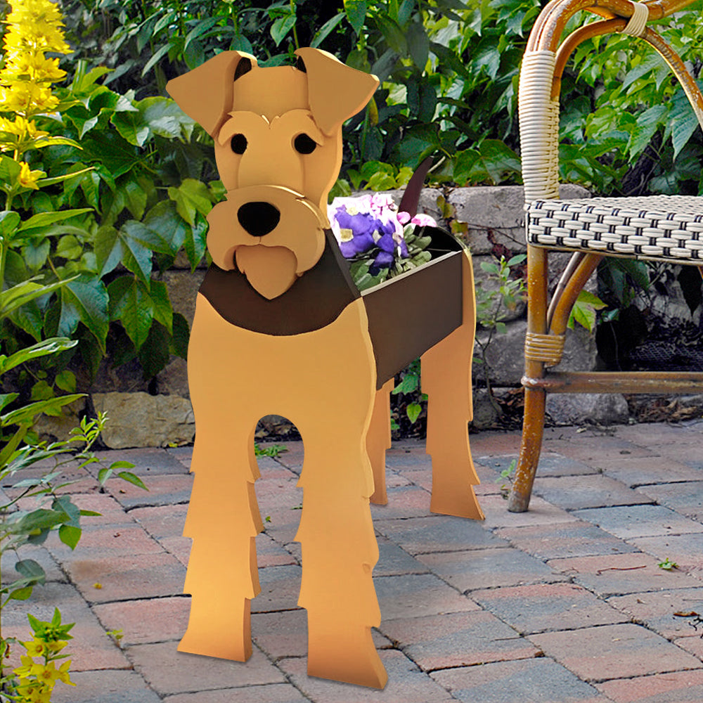 Airedale Terrier Blumenpot