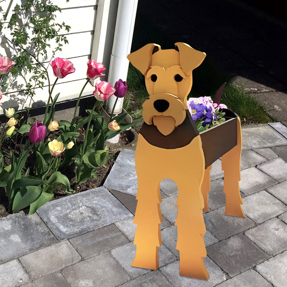 Airedale Terrier Blumenpot