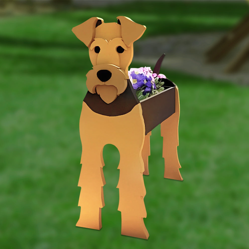 Airedale Terrier Blumenpot
