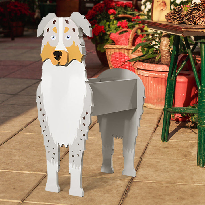 Australian Shepherd Planter Pot