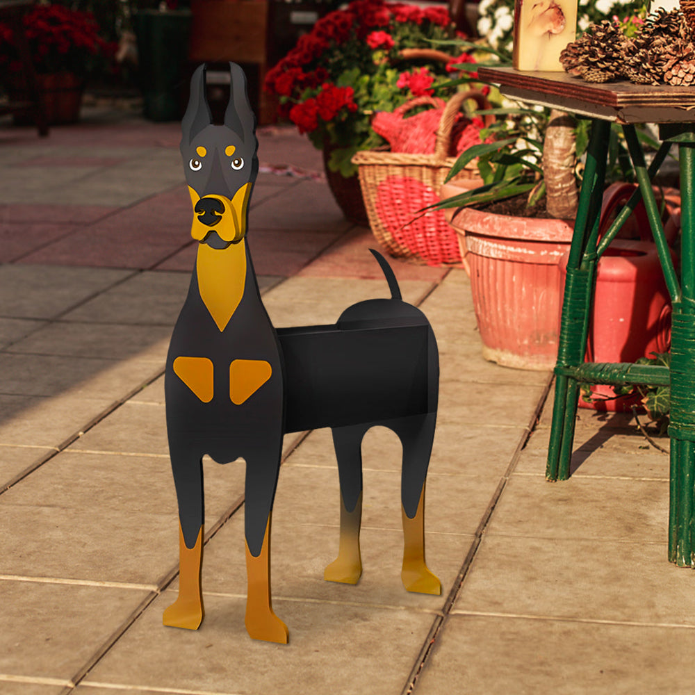 Dobermann Pflanzgefäß