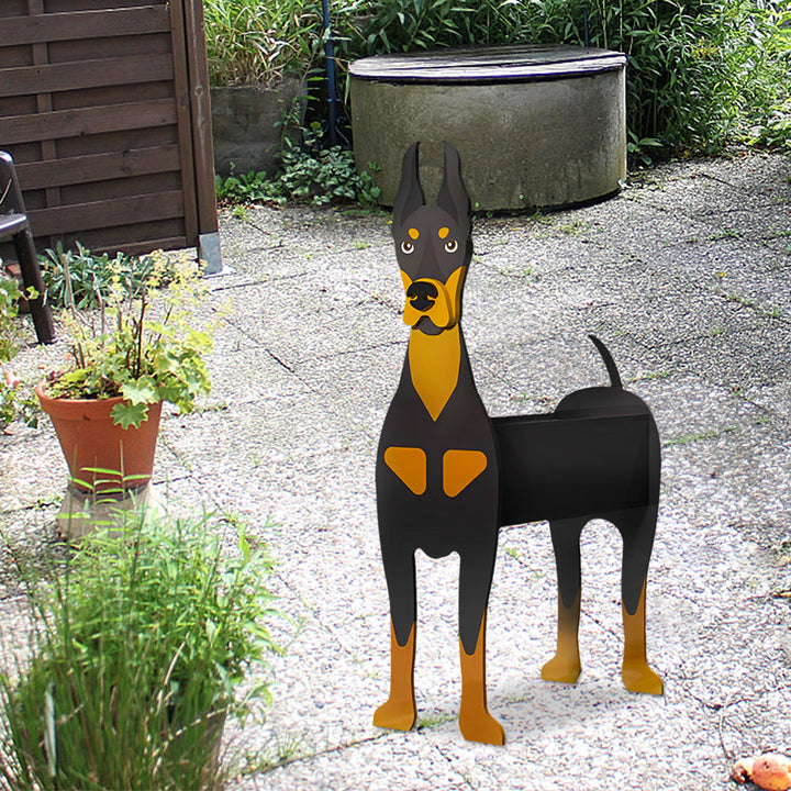 Dobermann Pflanzgefäß